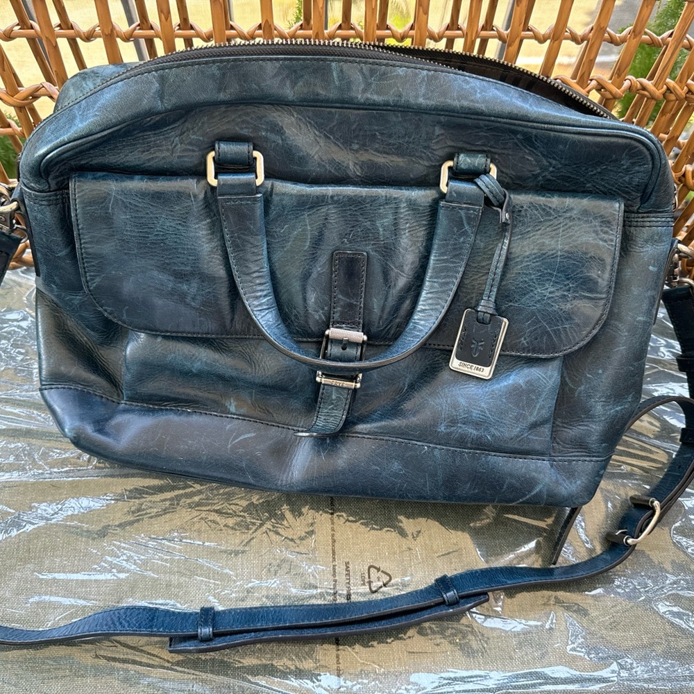 Frye Blue Messenger Bag
